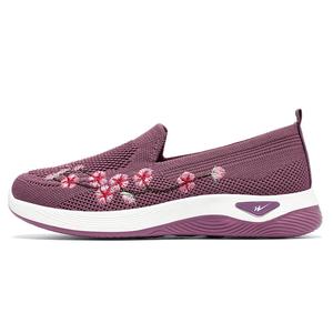 Женские повседневные низкие кроссовки Flyknit с противоскользящей подошвой и износостойкими подошвами DOUBLE STAR 88, Purple
