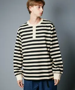 Футболка-поло с длинными рукавами из плотной хлопчатобумажной ткани с каймой Rehacer, цвет Black