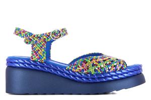 Босоножки Ibiza на танкетке Pons Quintana, синий