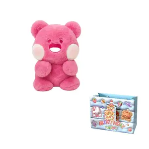 Плюшевая мишка кукла 27см/25см/21см высота MORTEN SOLUM, розовый