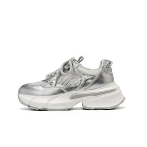 Низкие массивные кроссовки женские серебристые AOKANG, Silver