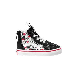 Кроссовки Sk8-Hi Zip Toddler Vans, черный