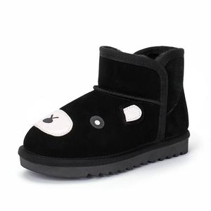 Теплые противоскользящие детские ботинки с низким голенищем HDJ, черный