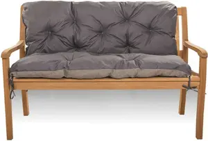 Подушка для садовой скамейки 170×60×50 см Темно-серая Подушка для скамейки Накидка на скамейку для 2-3 человек Садовая скамейка, терраса и зона отдыха на открытом воздухе Setgarden