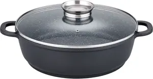 Кастрюля GSW Gourmet Vitaflon Granit с антипригарным покрытием, черный