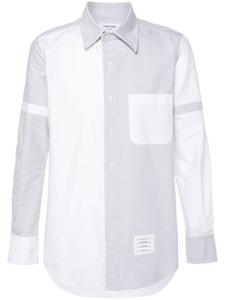 Рубашка с регулируемыми ремешками на рукавах Thom Browne, серый