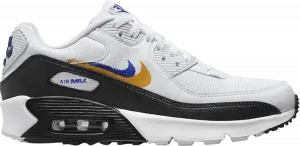 Кроссовки Air Max 90 GS 'Double Swoosh - White Gold Royal', белый