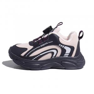 Детские повседневные ботинки из искусственной кожи, нескользящие, износостойкие, водонепроницаемые, утепленные Babaya, розовый фиолетовый