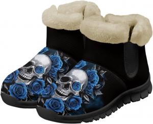 Женские зимние ботинки Jeiento Skull с мехом, утепленные, розовые, легкие и удобные, на легкой подошве