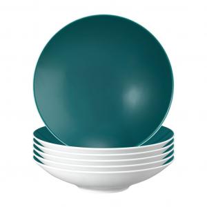 Суповая тарелка Pasta- / суповая тарелка Life Fashion ø 23,3 см, набор из 6 шт. Seltmann Weiden, Trendy Petrol