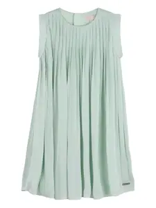 Платье со складками Michael Kors Kids, зеленый