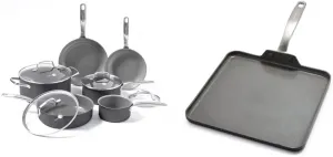 Набор кастрюль и сковородок GreenPan Chatham, 10 предметов, серый