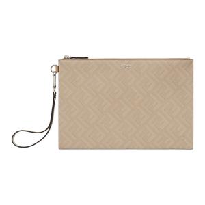 FENDI Кожаный клатч мужской бежевый