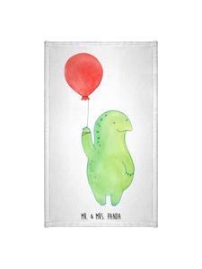 Mr. & Mrs. Panda Гостевое полотенце с изображением черепахи и воздушного шара, без надписи, белого цвета