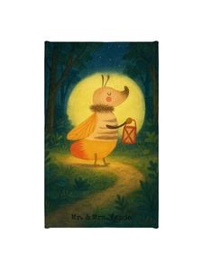 Mr. & Mrs. Panda Полотенце с изображением светлячков, без надписи, белого цвета