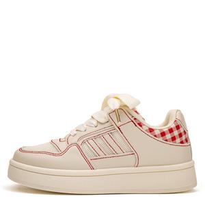 STAE Низкие женские скейтерские кроссовки бежево-красные, цвет Beige Red