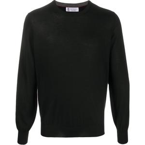 Свитер с круглым вырезом Brunello Cucinelli, черный