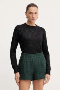 Свитер из смесовой шерсти Armani Exchange, черный