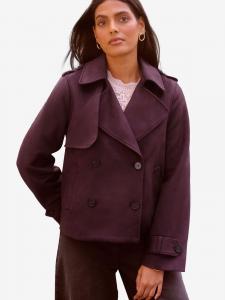 Love & roses Межсезонное пальто в цвете бургунди