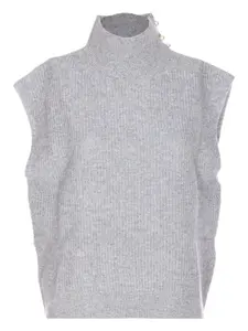 Топ с искусственным жемчугом LIU JO, серый