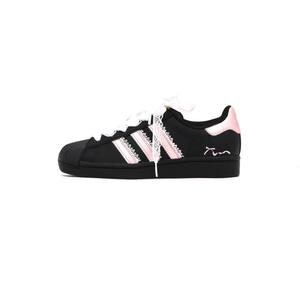 Adidas Originals Superstar 2 Blackberry Lace Low top детские скейтборд кроссовки Black для подростков