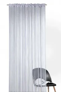 Штора-нитка , драпировка-нитка, разделитель комнат, штора, сетка от насекомых, дверная штора, тип 121, серебристо-серый, 160 x 148 см heimtexland