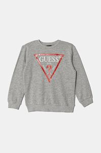 Детская хлопковая толстовка Guess, серый