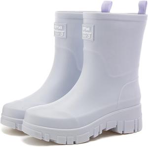 Женские водонепроницаемые сапоги выше голени Nutropa, легкие, комфортные, широкий голенищ, для сада, S600Blue