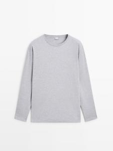 Полосатая пижама из 100% хлопка с лонгсливом Massimo Dutti, blue