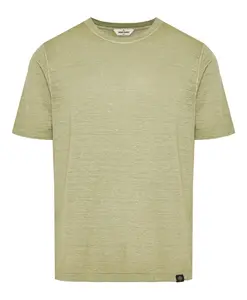Льняная футболка Gran Sasso, зеленый