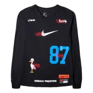 Толстовка Nike x Heron Preston L/S Tee 'Black', черный