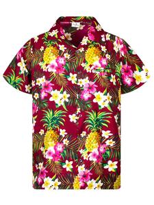 Рубашка King Kameha Pineapple Flowers, красный