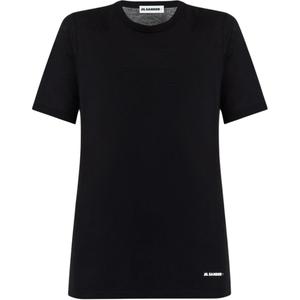 Футболка с принтом логотипа JIL SANDER, черный