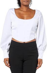 Женский корсетный топ GUESS Isabel с длинными рукавами, Pure White