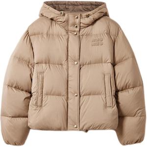 Куртка с аппликацией логотипа MIU MIU, серый rope