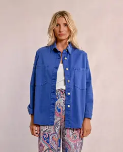 Женская рубашка с накладными карманами Molly Bracken, синий