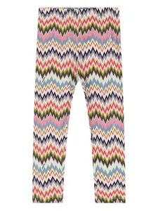 Леггинсы с узором зигзаг Missoni Kids, розовый
