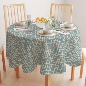 Круглая скатерть, 100% полиэстер, 70 дюймов, круглая, абстрактный рисунок