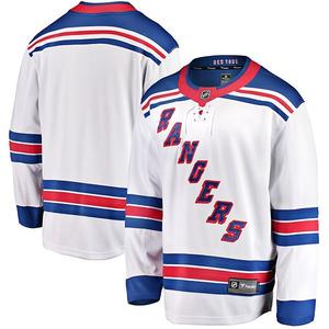 Мужская белая футболка New York Rangers Breakaway Away Fanatics