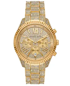 Женские часы Lexington Chronograph из нержавеющей стали золотистого оттенка, 42 мм Michael Kors, gold-tone