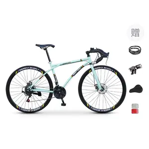 Шоссейный велосипед с дисковыми тормозами из высокоуглеродистой стали для активного отдыха ICOLOUR, черный