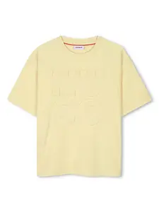 Футболка с тисненым логотипом HUGO KIDS, желтый