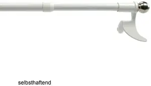 Дисковая штанга Liedeco "Exclusive", 1 ствол, выдвижная 100–130 см, Ø 12 мм, белый/хромированный