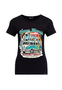 Рубашка с принтом и винтажным принтом Heavenly Valley QUEEN KEROSIN, черный