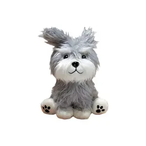 Плюшевая игрушка щенок шнауцера, высота 25 см PUDOWRABBIT