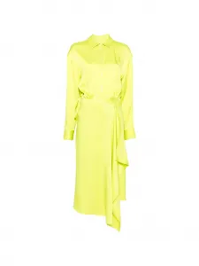 Зеленое платье миди Msgm