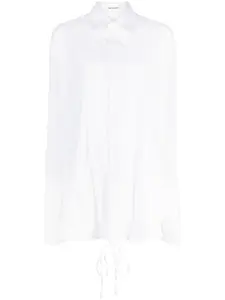 Рубашка с приспущенными плечами Peter Do, белый