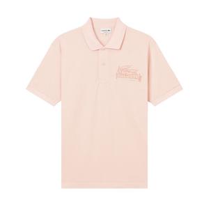 Поло с логотипом crocodile LACOSTE, светло- розовый