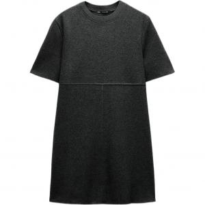 Женское платье с коротким рукавом ZARA, желтое