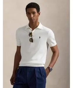 Футболка поло Slim fit Polo Ralph Lauren, бежевый